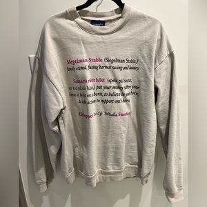 Siegelman Stable crewneck, limited edition print. Elitloppet Stable Crew.